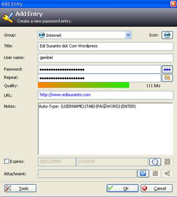 Keepass Entry