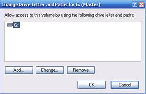 Change the drive letter