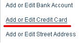 Add or Edit Credit Card
